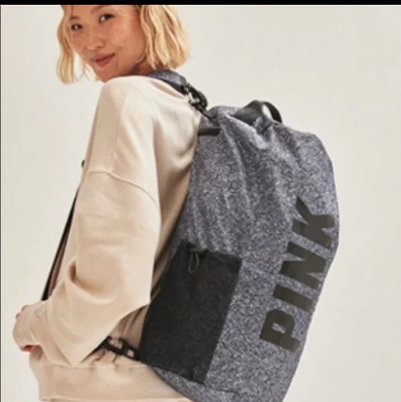 Victoria's Secret PINK Duffel Bag Convertible Backpack Unisex NWT - Picture 9 of 14
